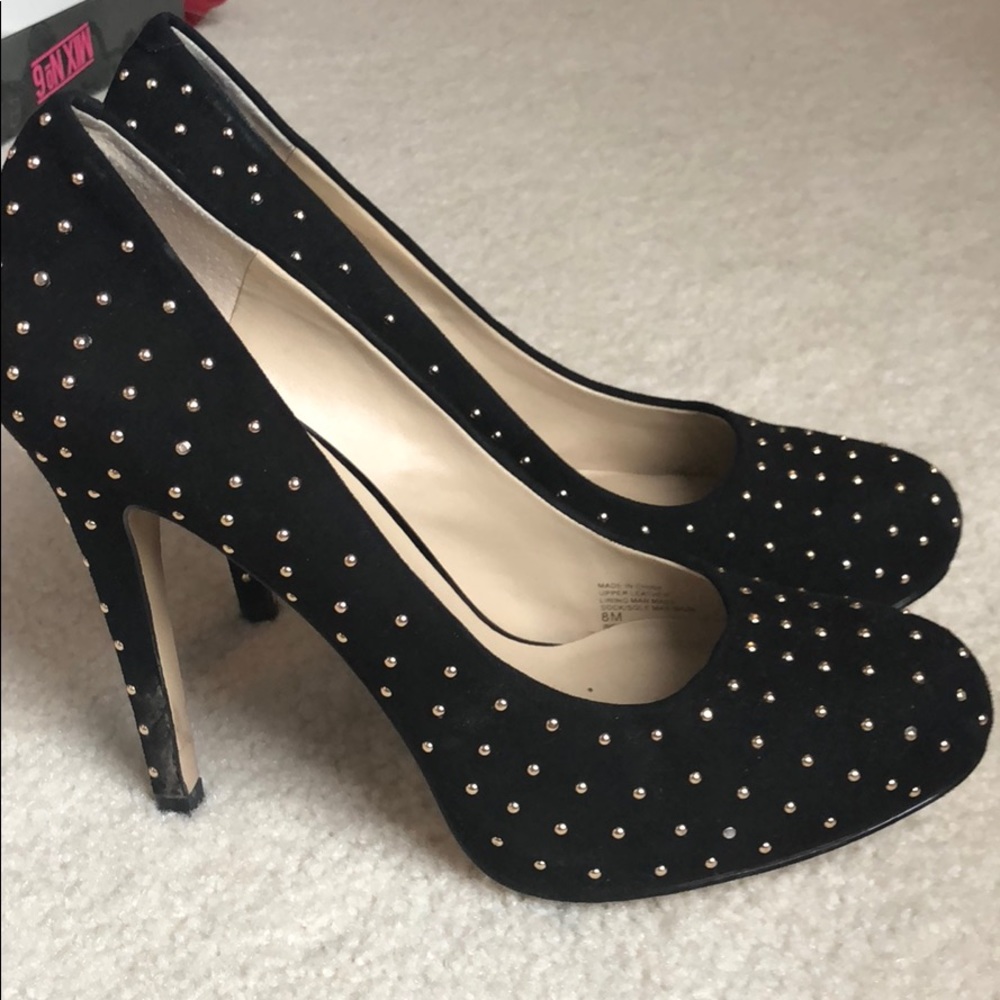 Black studded heels